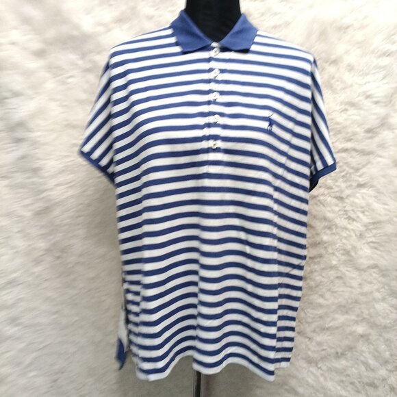 Polo Ralph Lauren Women's Blue Stripped Polo Shirt Size S - Picture 1 of 9